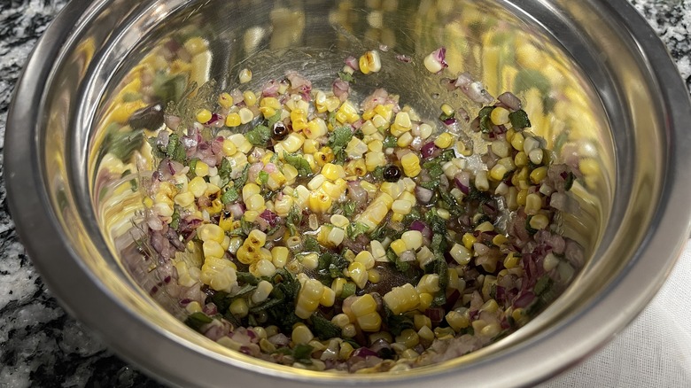 corn relish in bowl