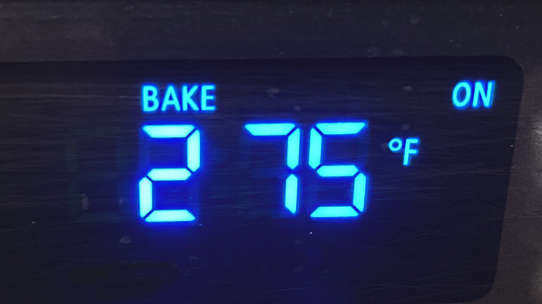 oven preheat display setting