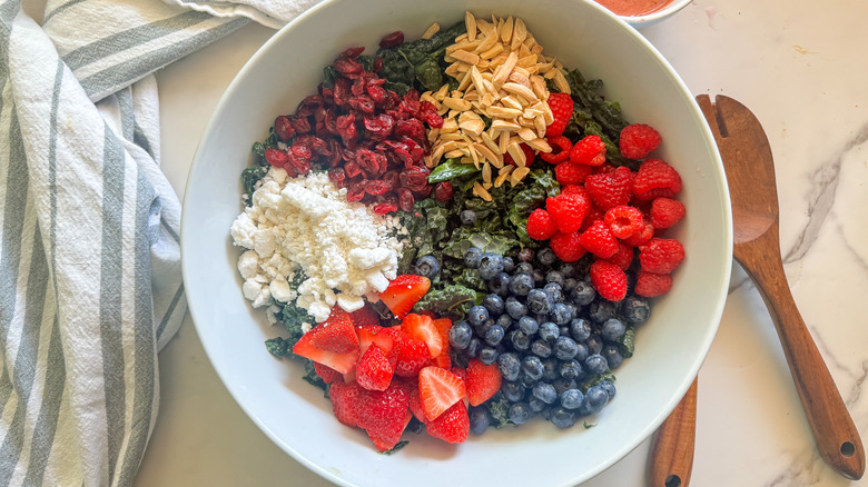 salad ingredients in bowl