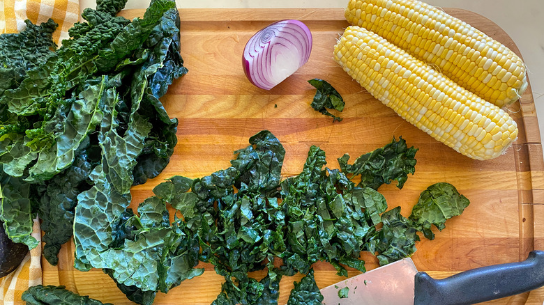 ingredients for kale salad