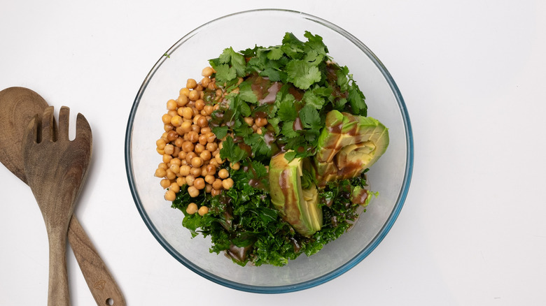 salad ingredients in bowl