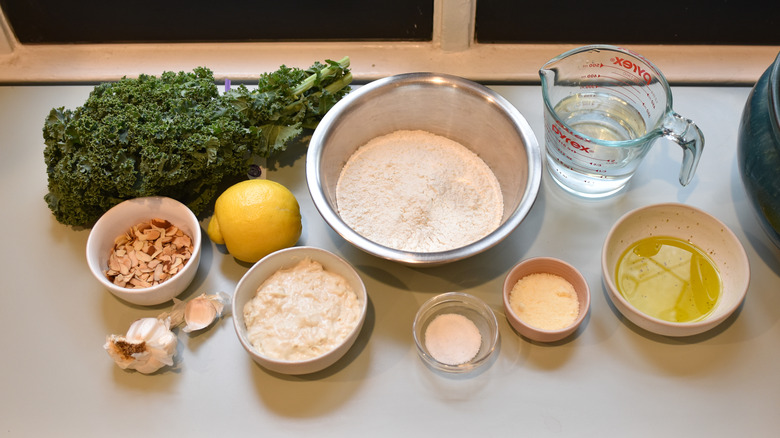 ingredients for pesto sourdough