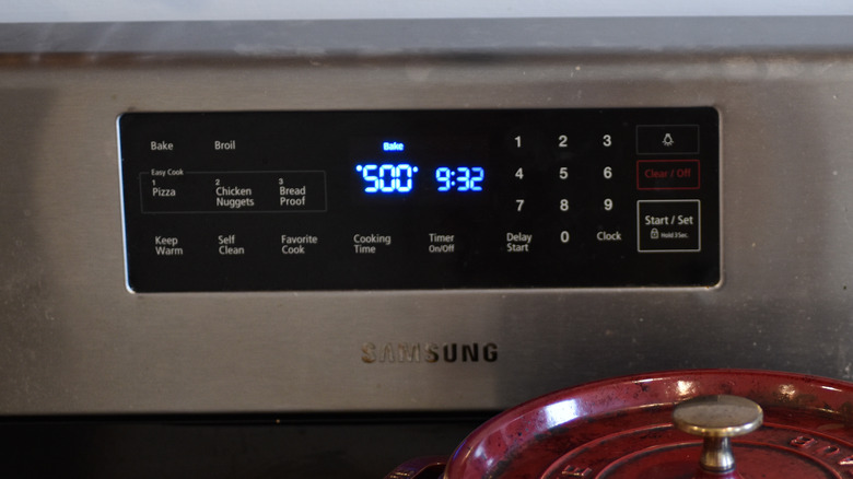 oven preheating to 500