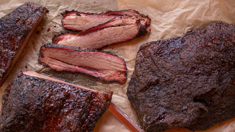 slices of brisket