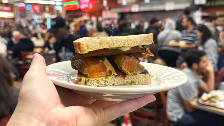 Katz's x Row 7 vegetarian "pastrami" sandwich