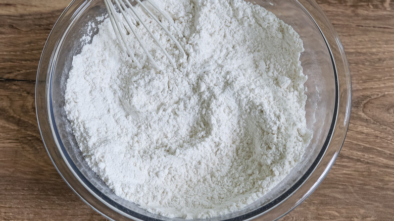 bowl flour and dry ingredients