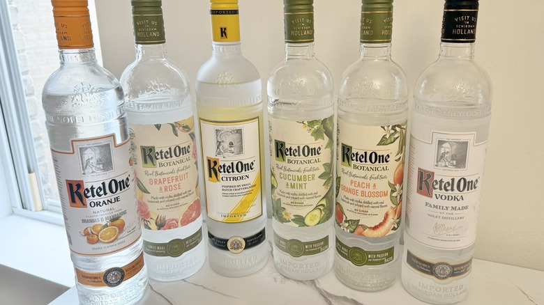 Bottles of Ketel One vodka