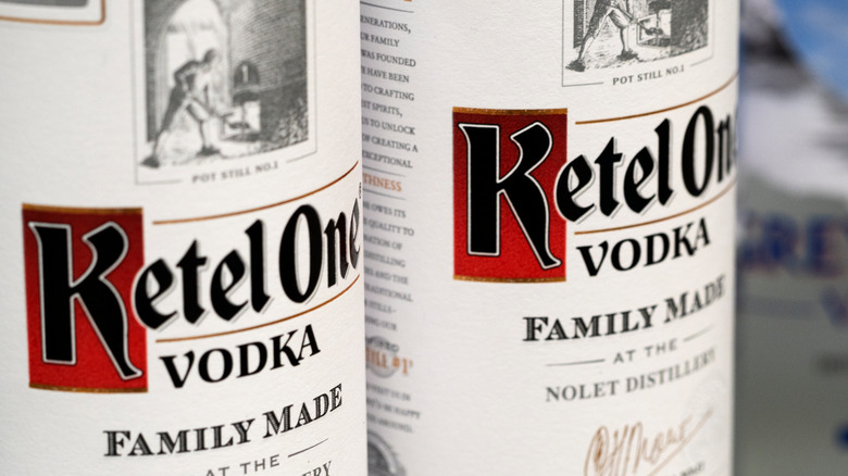 Bottles of Ketel One Vodka 