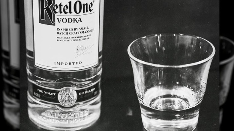 Ketel One bottle and shot 