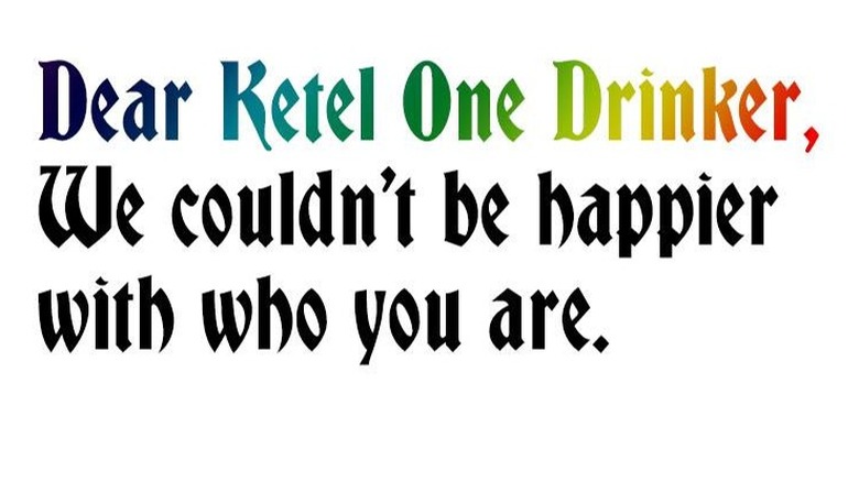 Ketel One advertistment white background 