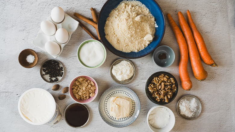 ingredients for keto carrot cake