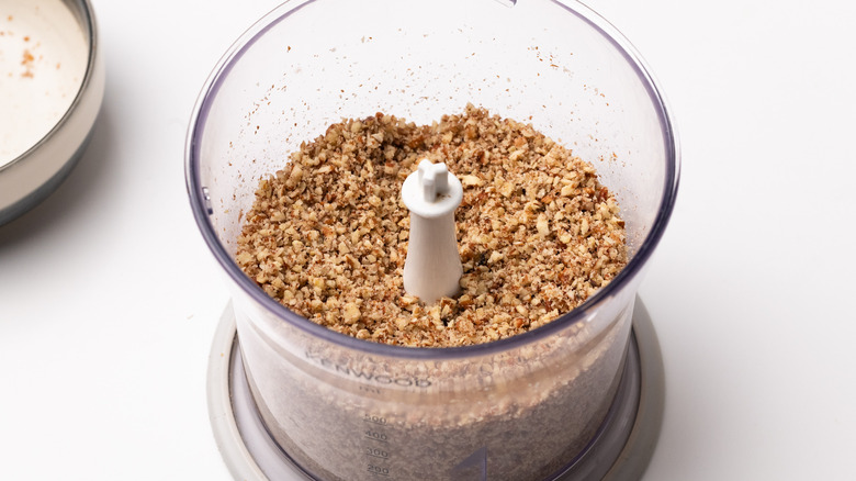 pecan nuts in a blender