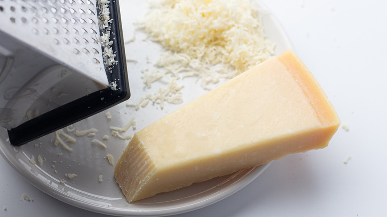 parmesan cheese with grater