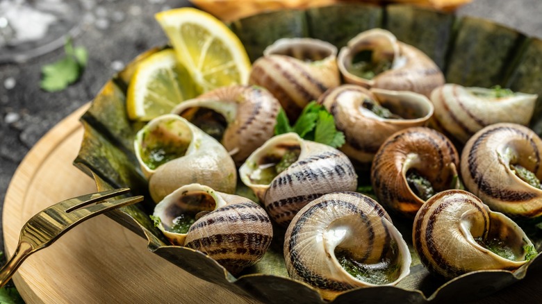 Plate of escargot