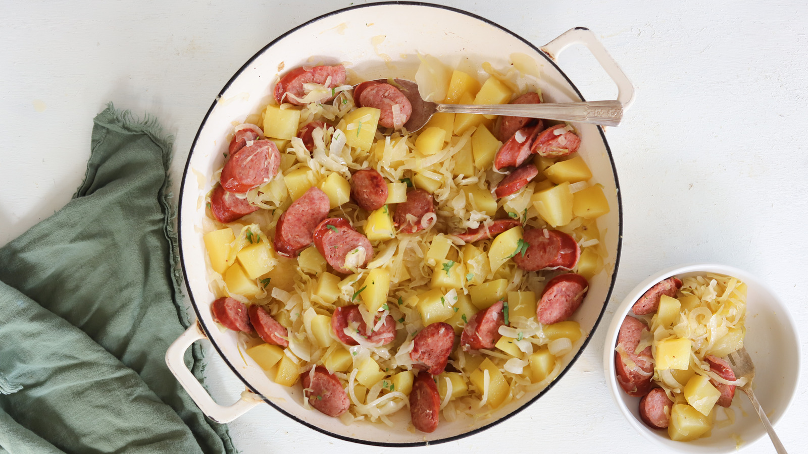 Kielbasa And Sauerkraut Skillet Recipe