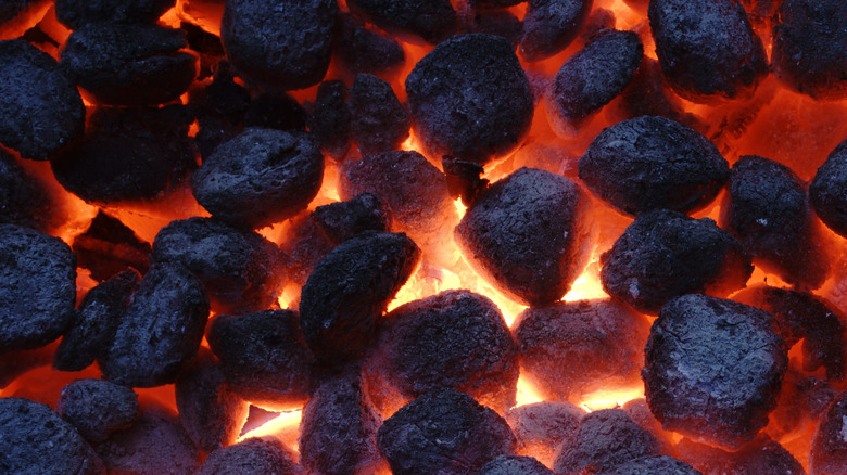 Hot coals ready for baking