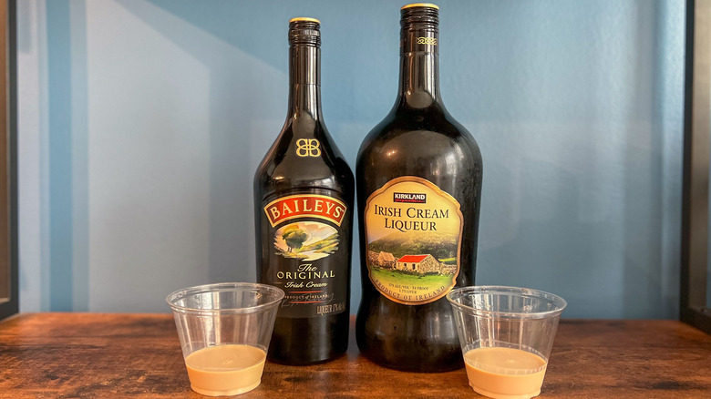 Baileys and Kirkland Irish cream liqueur