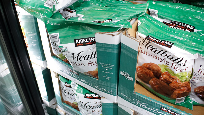 Packages of Kirkland Signature Meatballs