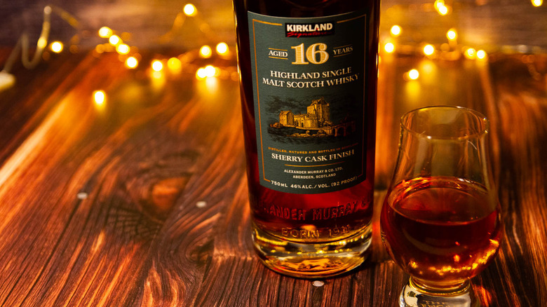 Bottle of Kirkland Signature Highland Scotch