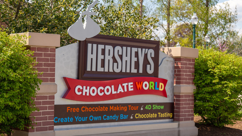 Hershey sign in Hershey, Pennsylvania 