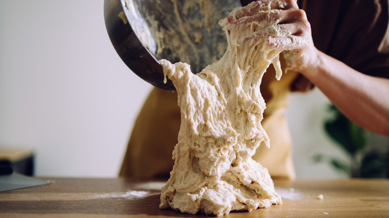 sticky bread dough