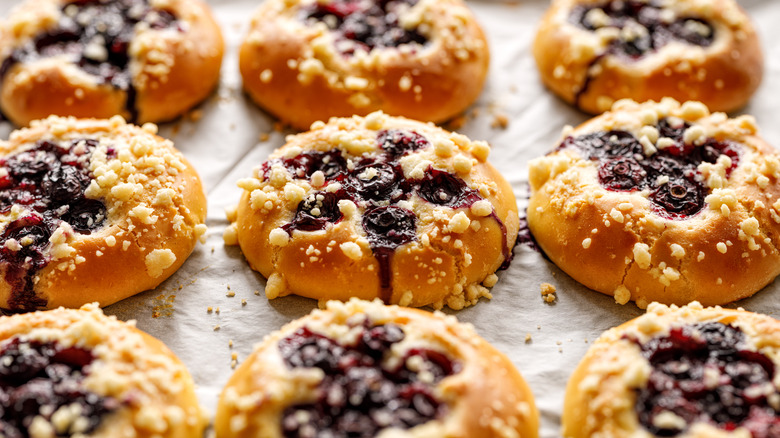 traditional czech kolache with fruit filling