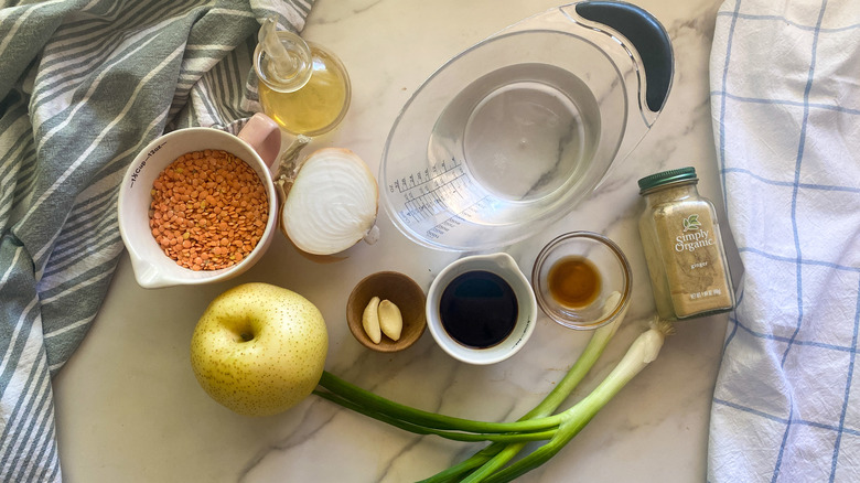 ingredients for korean lentils