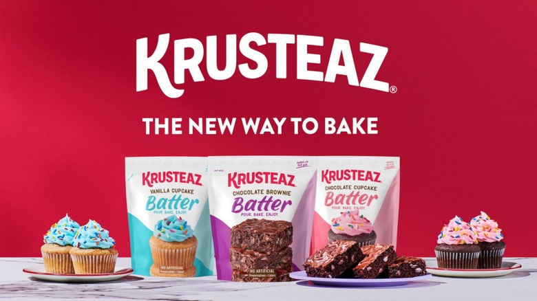 packages of Krusteaz batter mixes