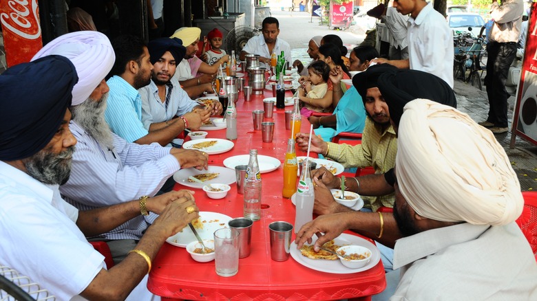 People eating in Amritsar