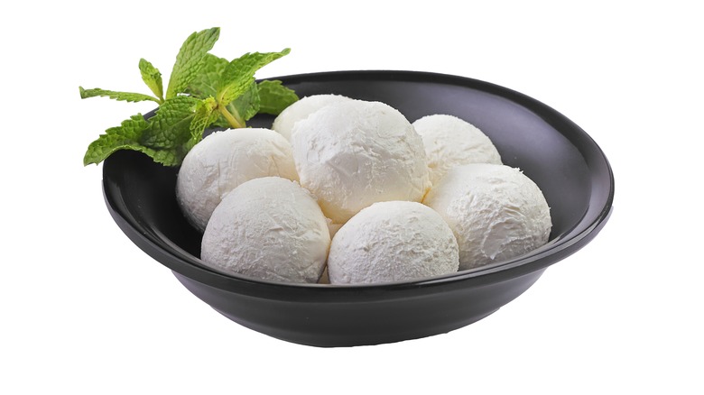 labneh balls in a bowl