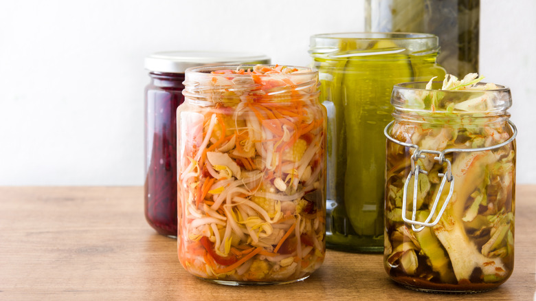 fermented foods in jars