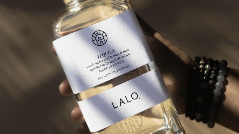 Close-up of Lalo label in the sun