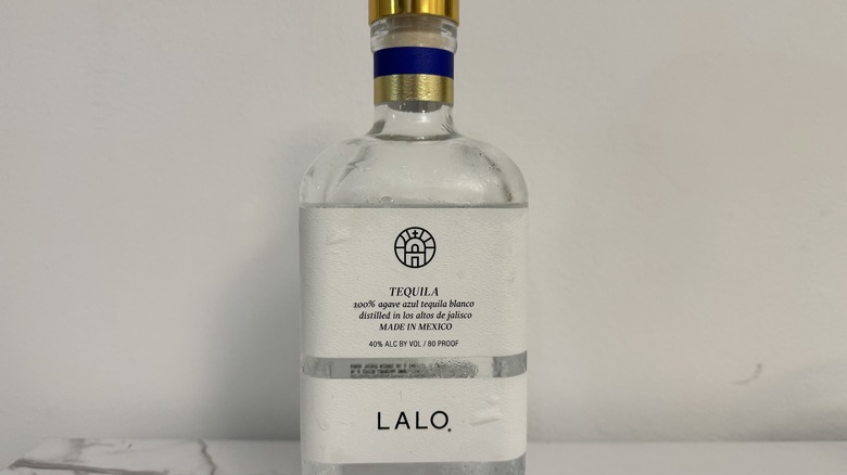 Close-up of Lalo bottle and label