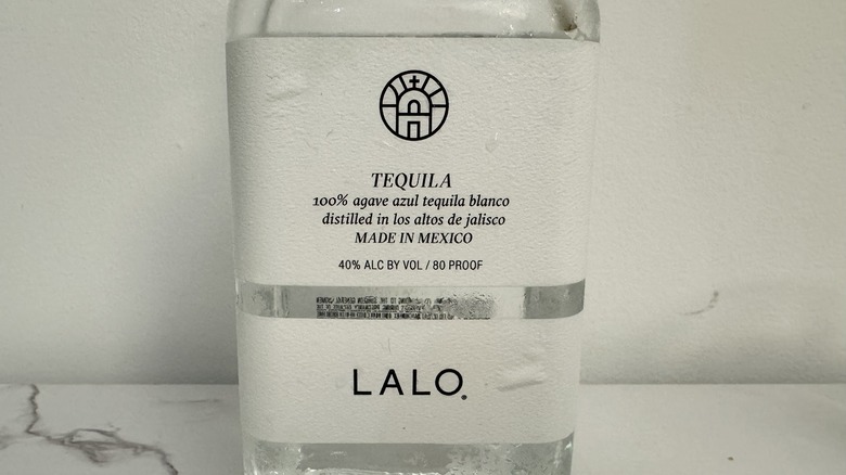 Close-up of Lalo Tequila label