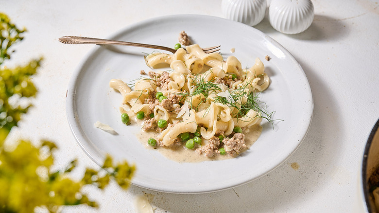 lamb bolognese on plate