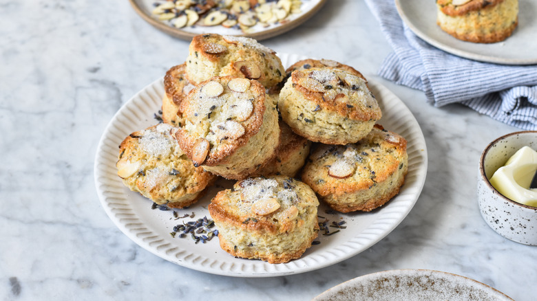 lavender lemon almond scone platter