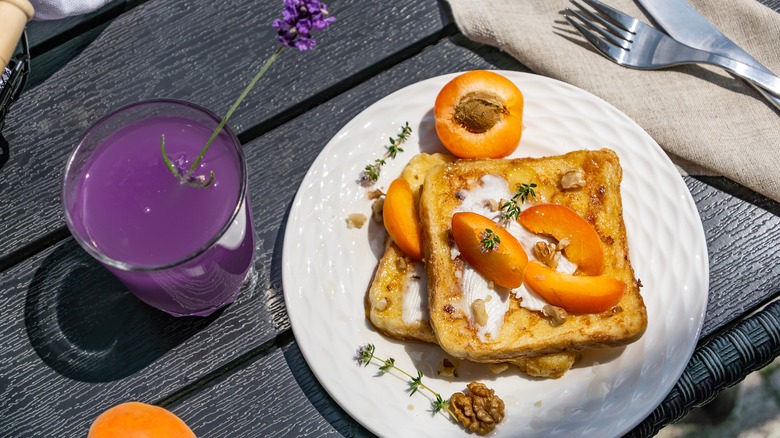 French toast with lavender