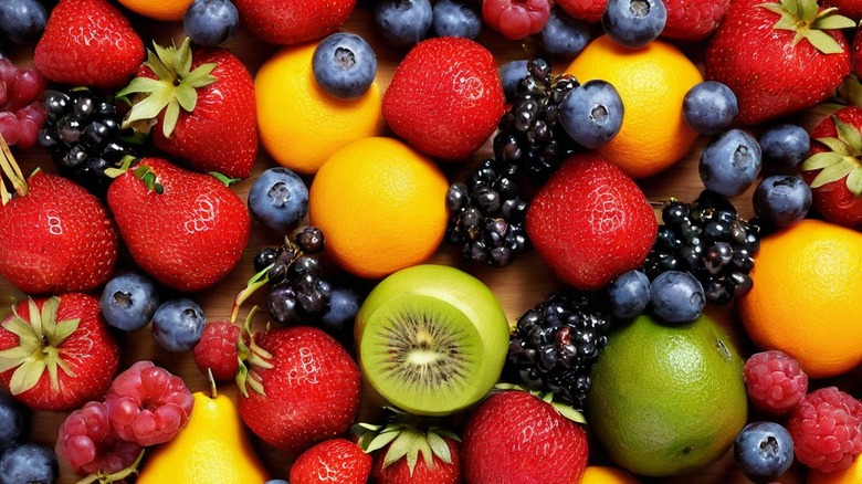 A collection of fruit.