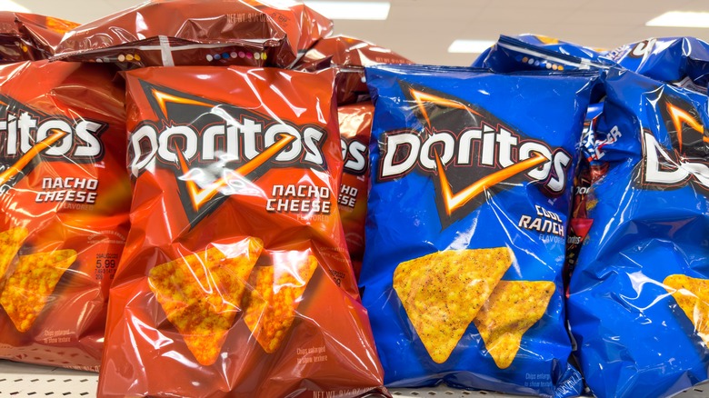 Doritos bags on shelf