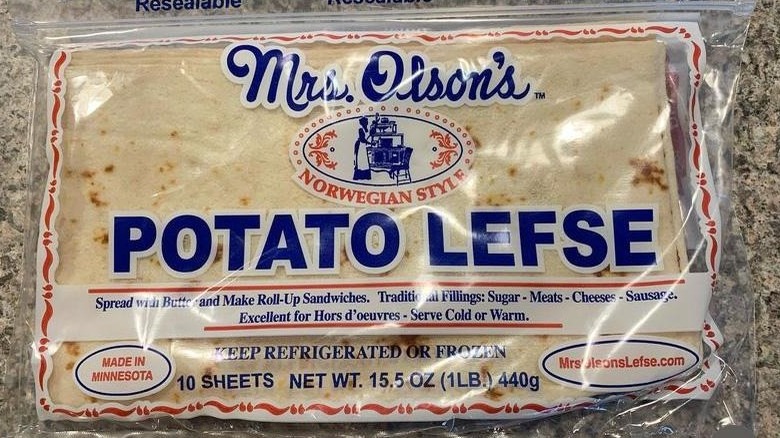 Mrs. Olson's potato lefse package 