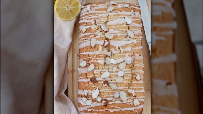 Mirror image lemon almond loaf