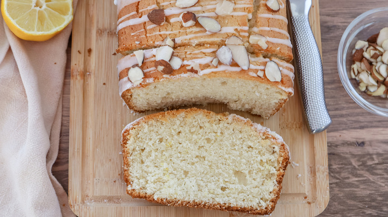 Slice of lemon almond bread