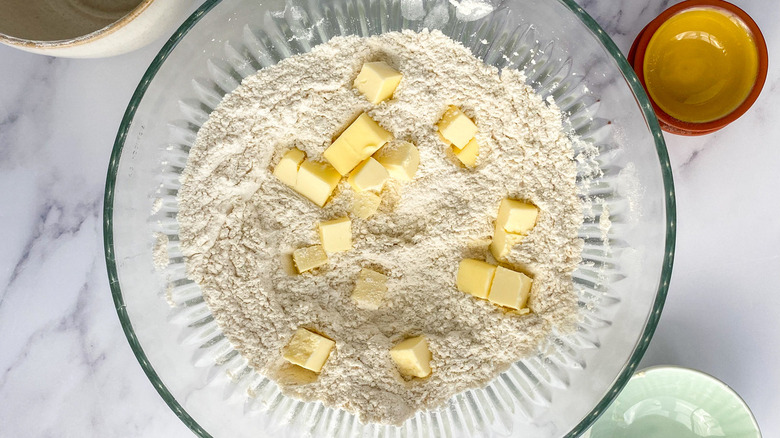 butter mixed in with flour