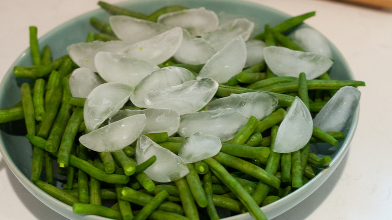 ice bath for green beans