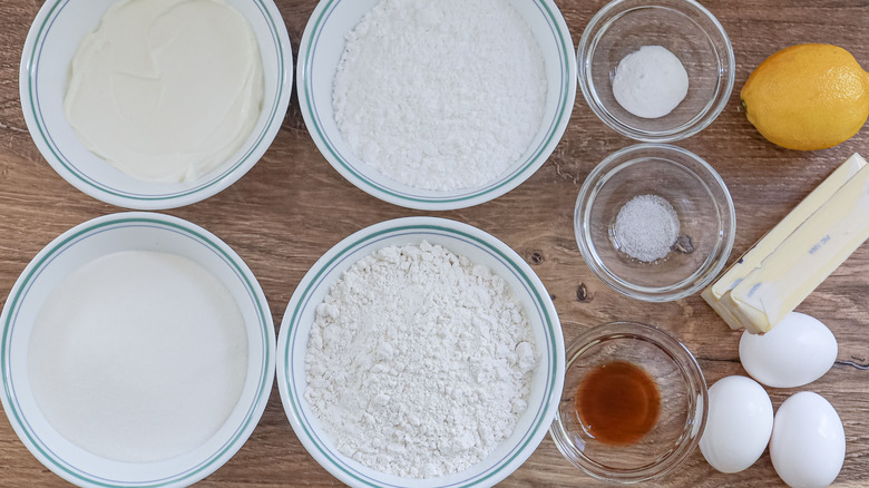 ingredients for lemon pound cake