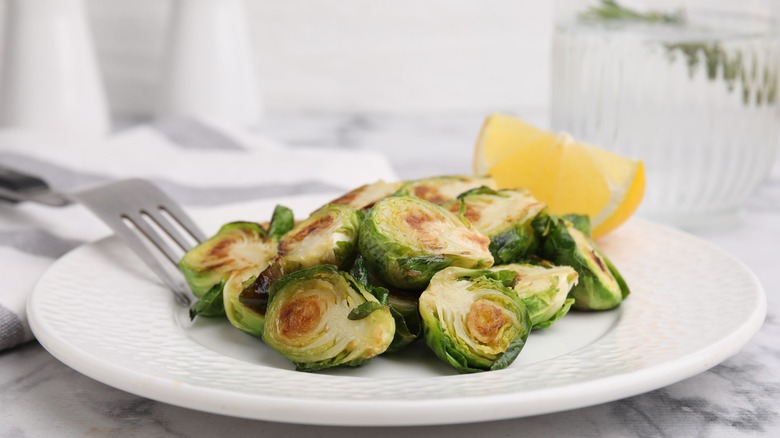 Brussels sprouts and lemon dish