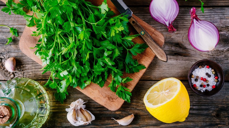 Ingredients for pesto