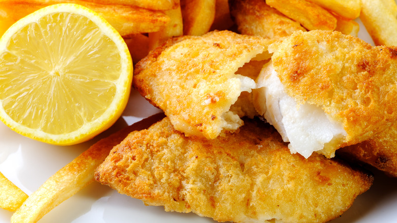 lemon and fried fish