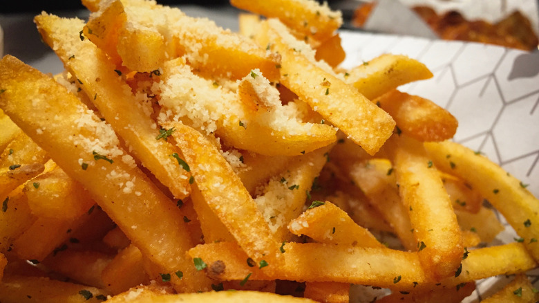 French fries seasoned with lemon pepper