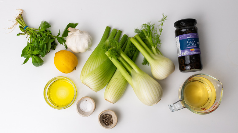 Ingredients for roasted fennel 